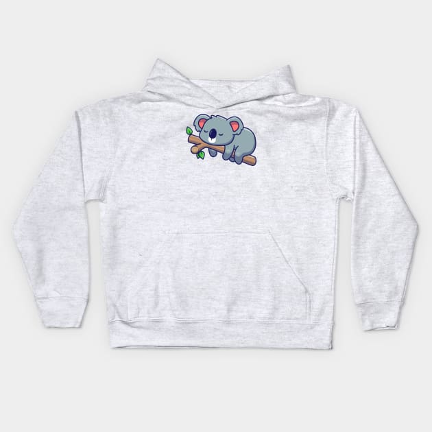 Cute koala sleeping Kids Hoodie by Catalyst Labs